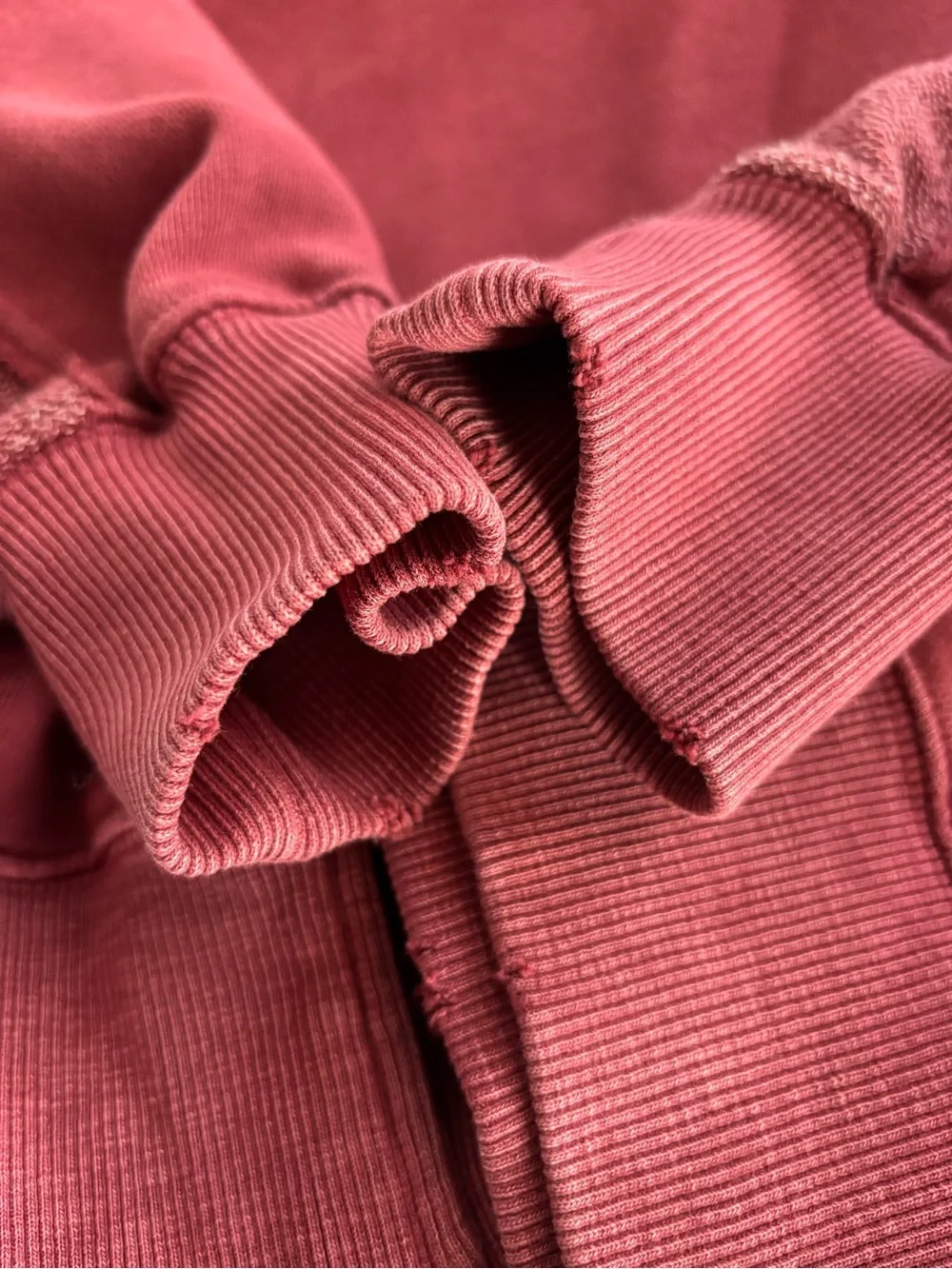 Aerie Oversized Crewneck Sweatshirt Size M Burgundy - Picture 12 of 14